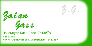 zalan gass business card